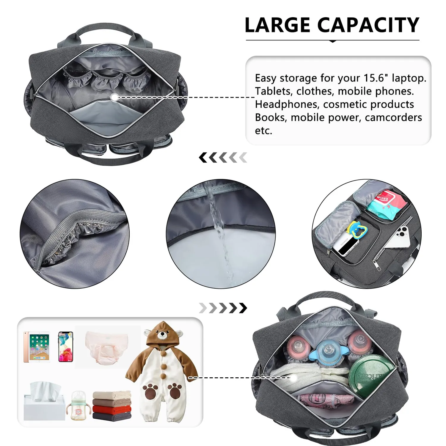 Kono borsa fasciatoio passeggino organizer pratica