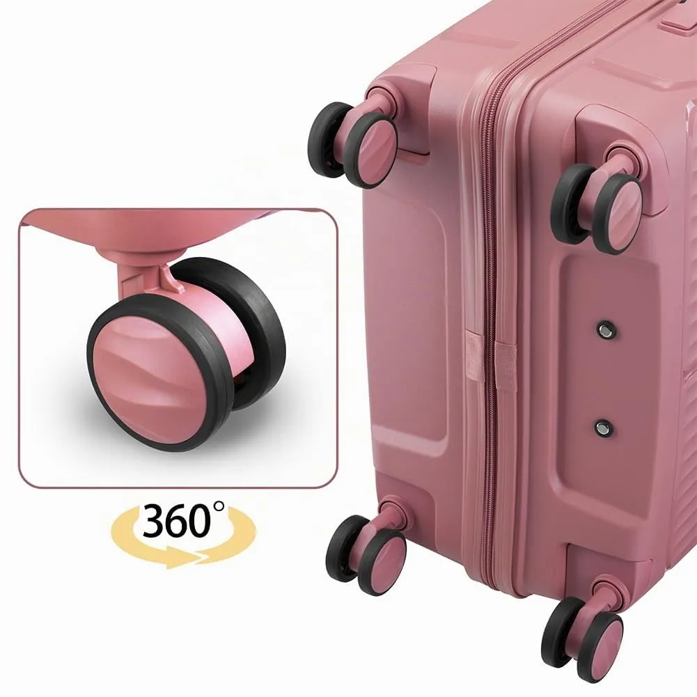 Provitera Set 3 Valigie Rigide Rosa ABS 90 Litri