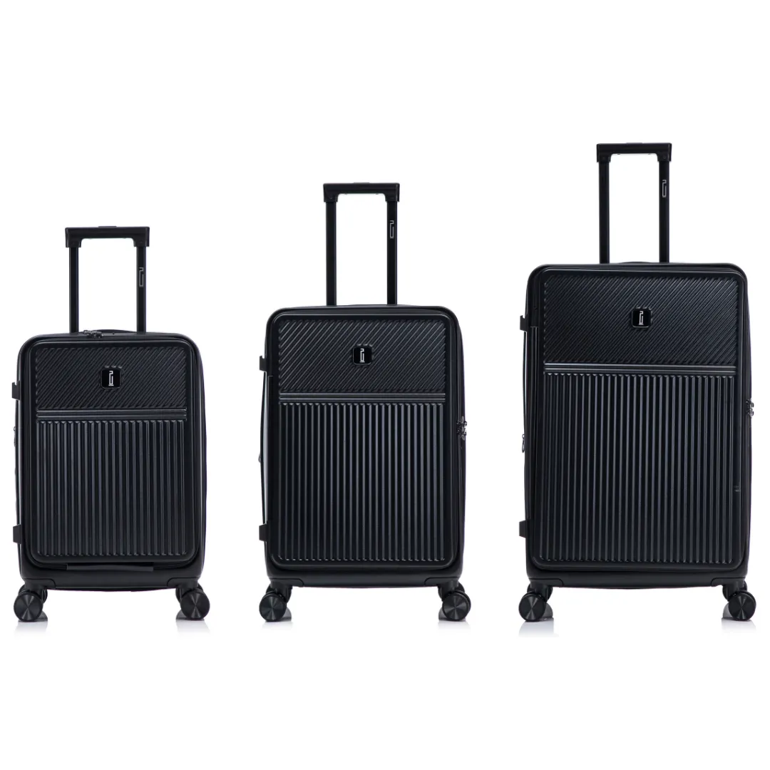 CELIMS Front Set 3 Valigie 75-65-56 Nero Espandibili