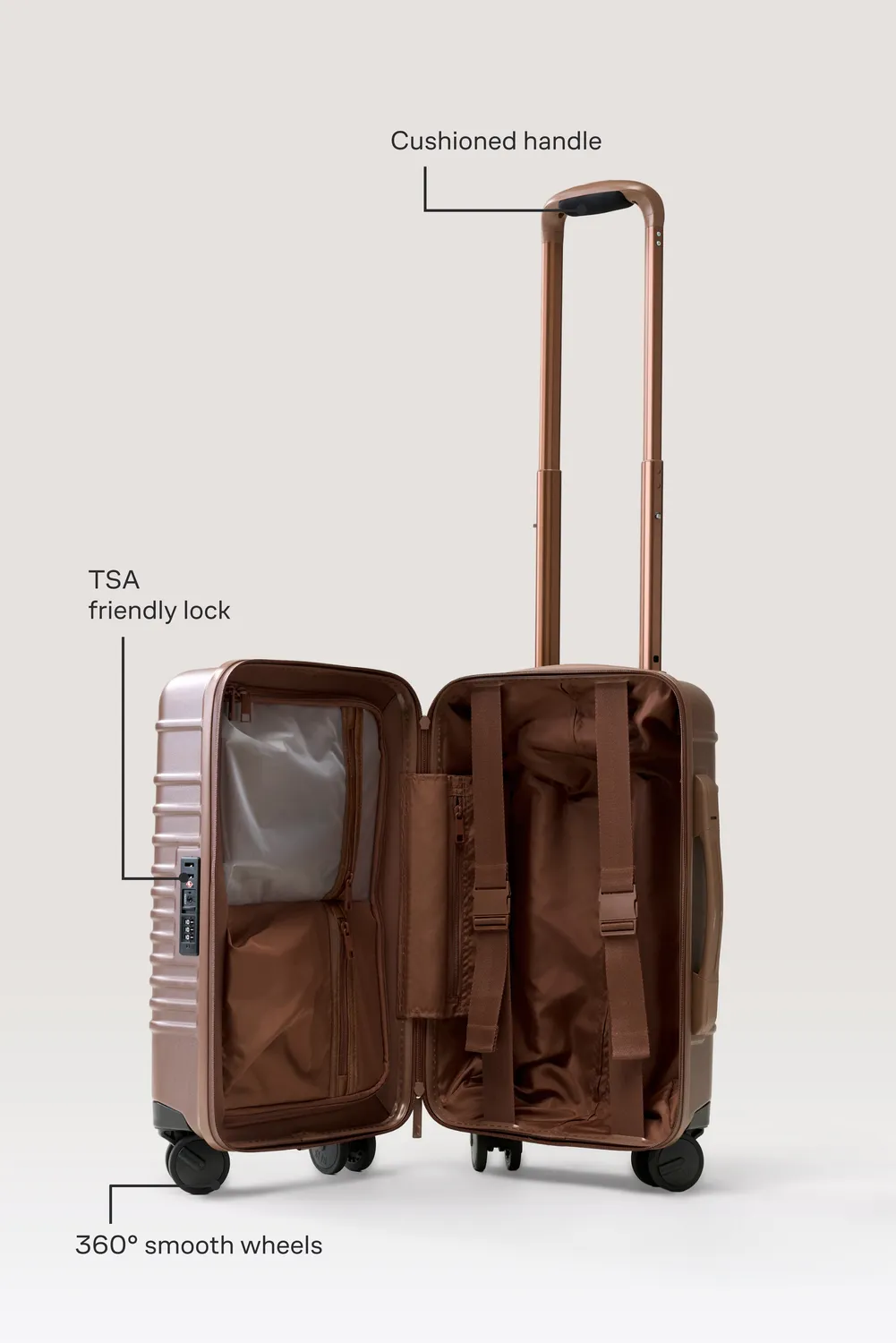 Beis The Small Carry-On Roller bagaglio a mano maple rigido