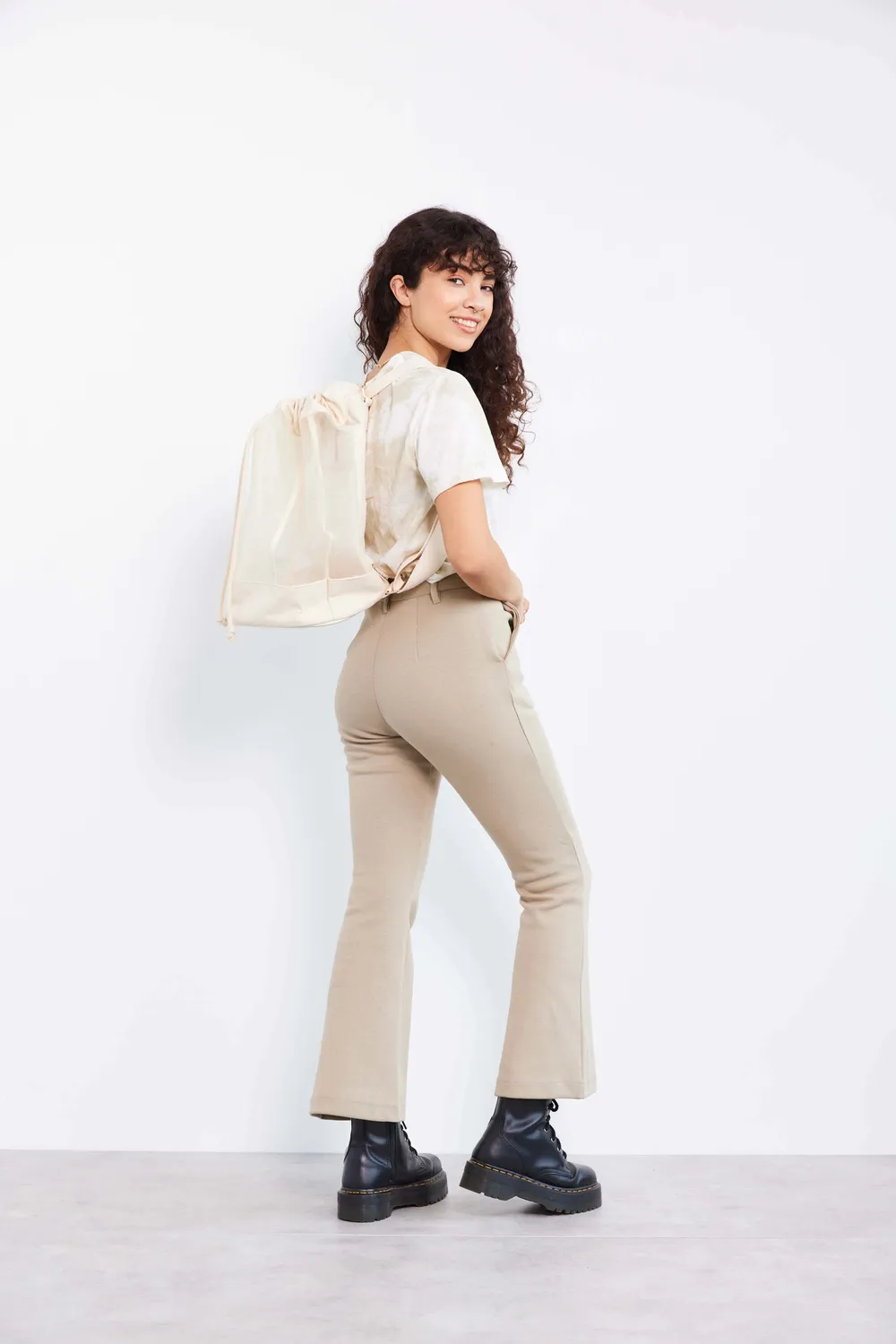 Beis High-brid zaino beige multiuso da viaggio