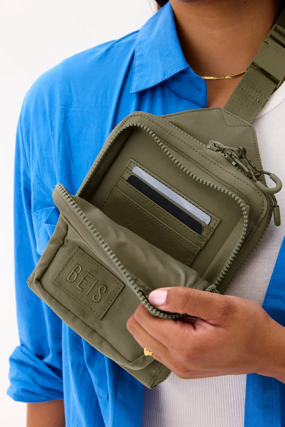 Beis Sport Sling marsupio oliva da palestra