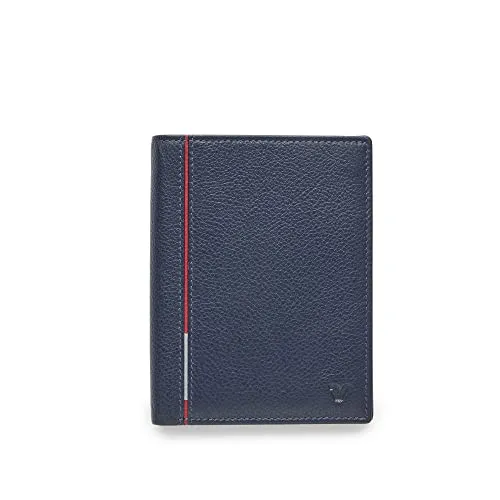 Roncato Boston portafoglio uomo verticale pelle blu notte
