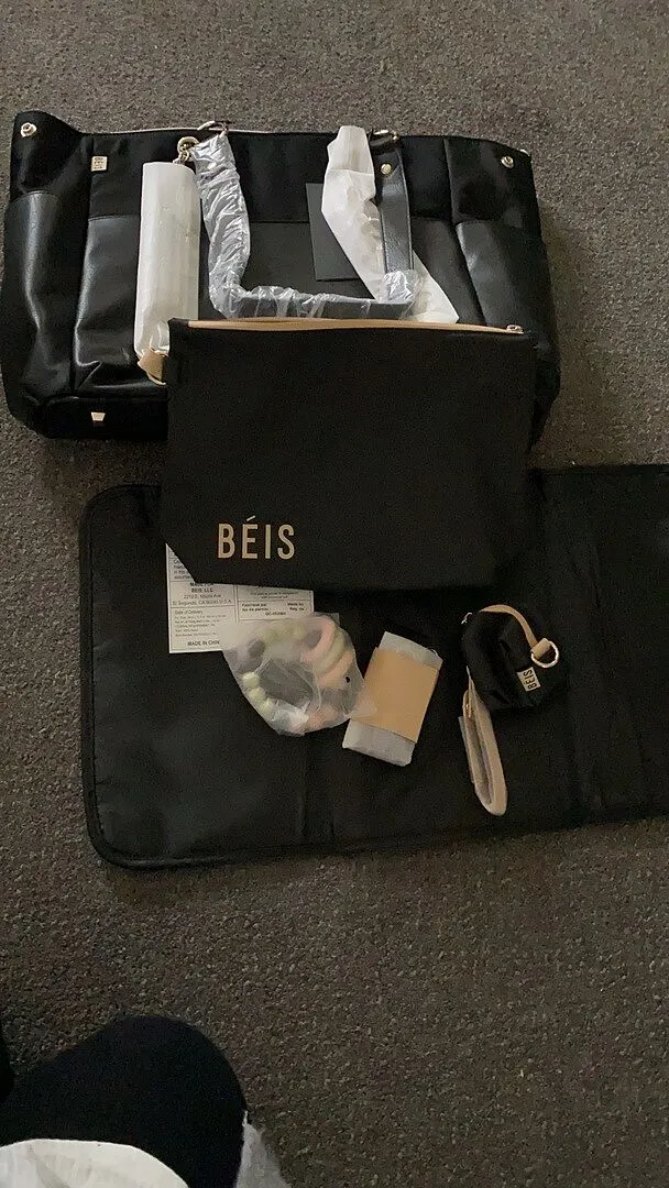 Beis Diaper Bag borsa fasciatoio nera con accessori