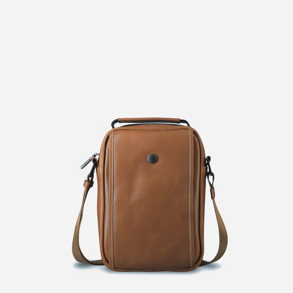 Jekyll & Hide Oxford Detailed borsa tracolla tabacco pelle