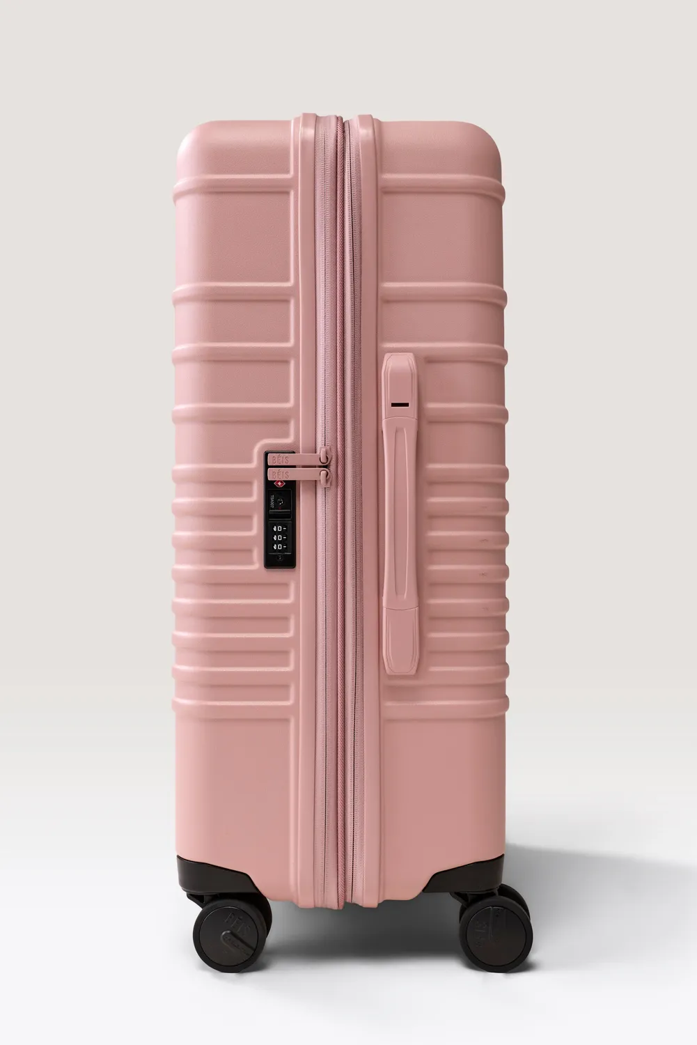 Beis The Medium Check-In Roller valigia atlas pink rigida