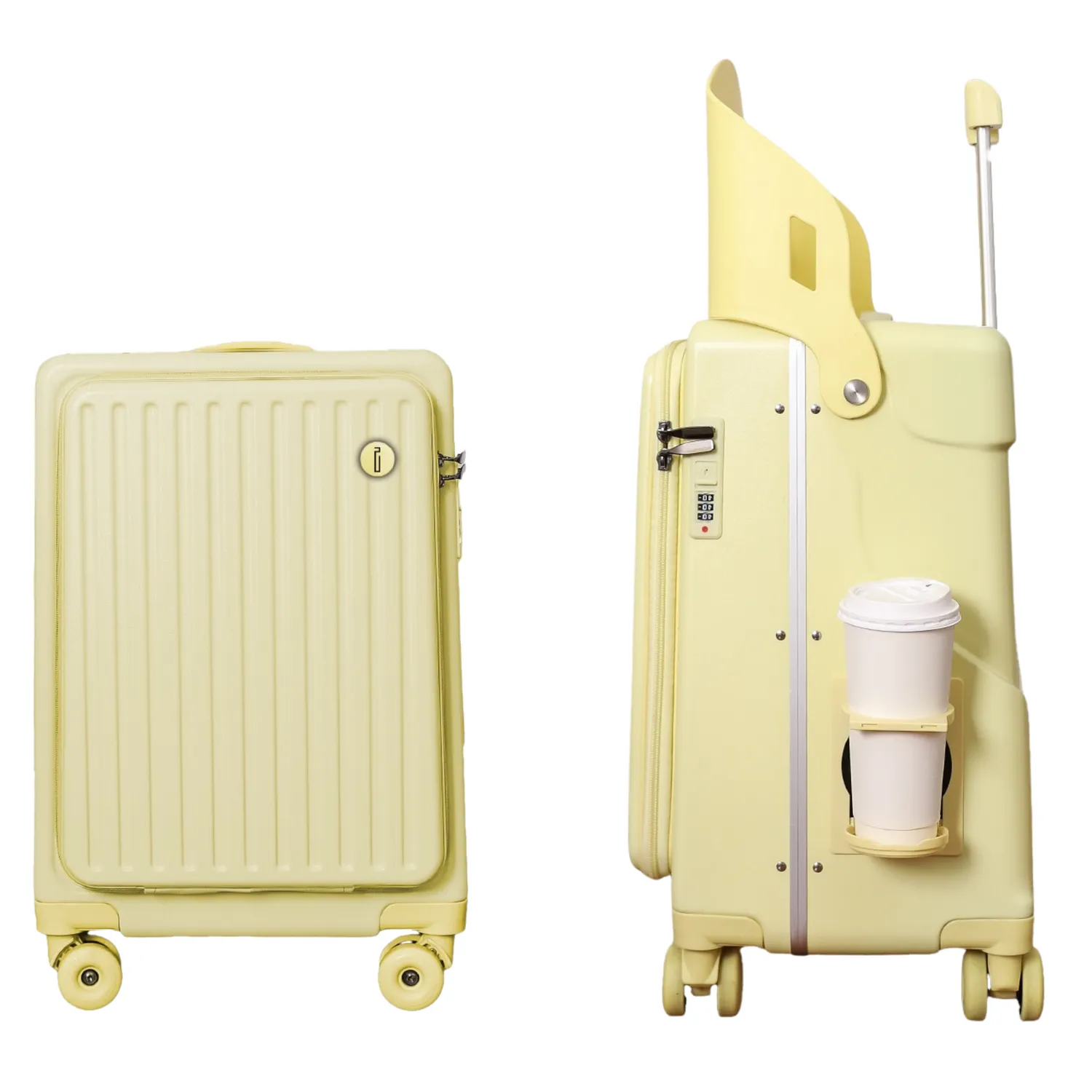 CELIMS PopSeat Valigia Cabina Bambino Bianco-Blu con seduta
