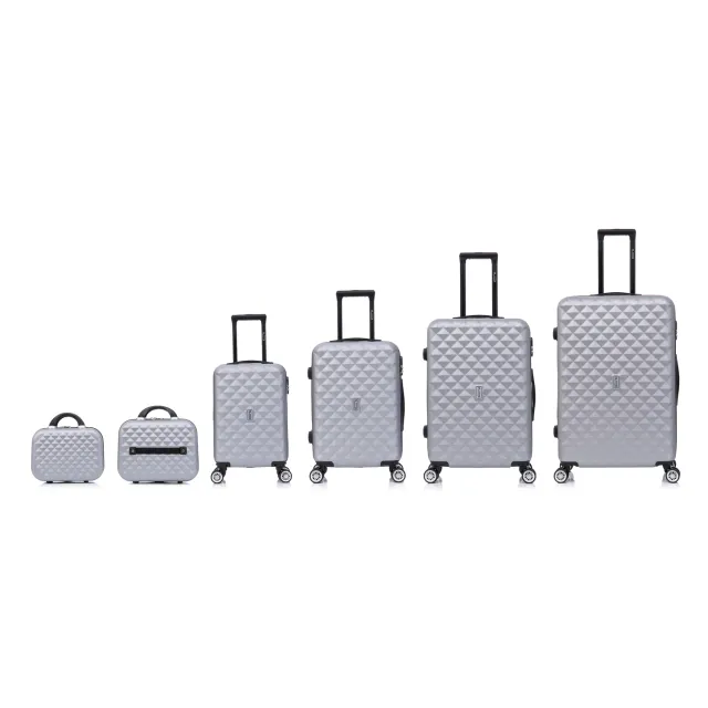 CELIMS Urban Set 6 Valigie ABS + Beauty Case Argento