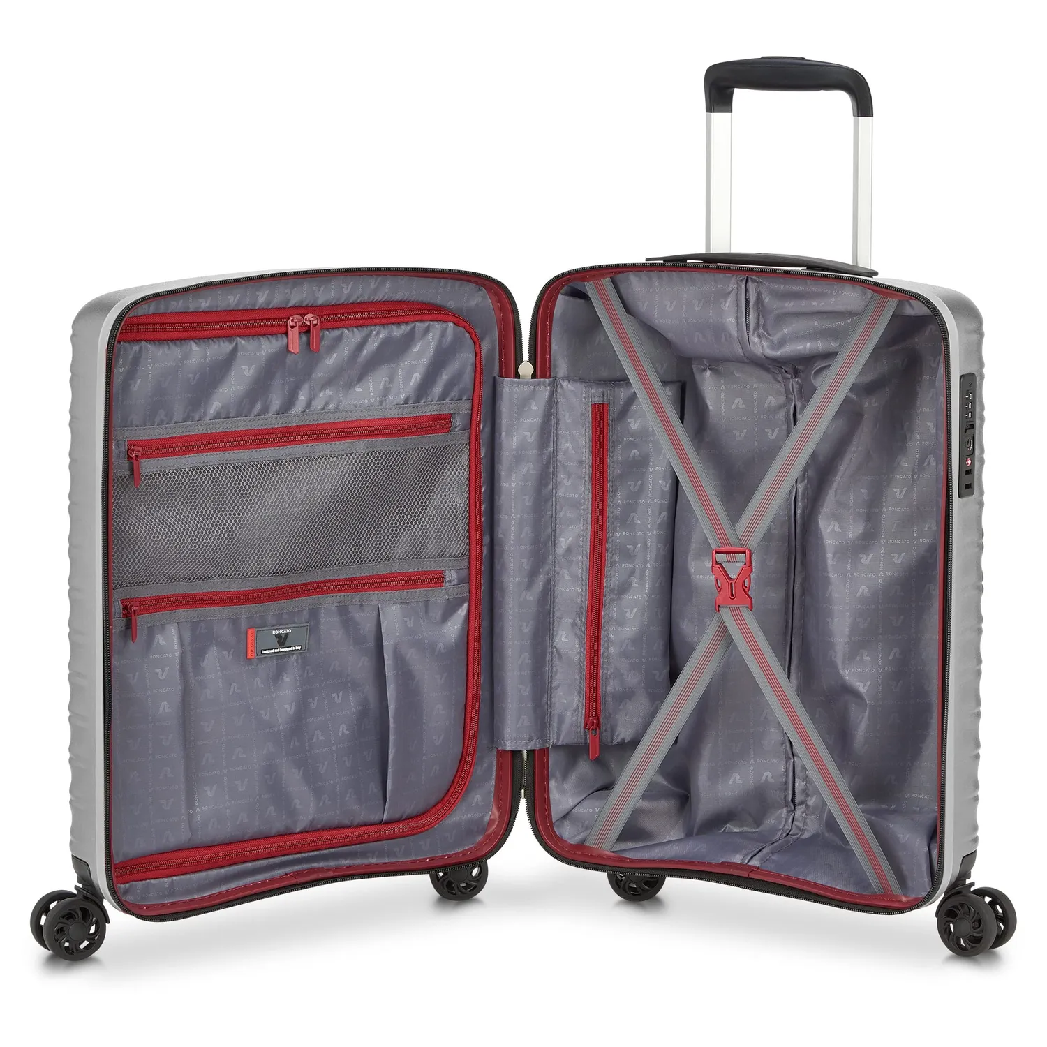 Roncato Wave 55 cm Trolley Cabina Champagne 4 Ruote TSA