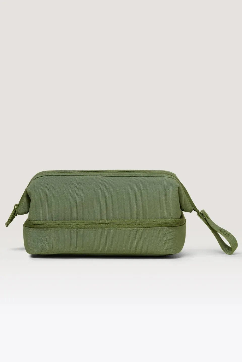 Beis The Dopp Kit beauty case Olive anti-perdita