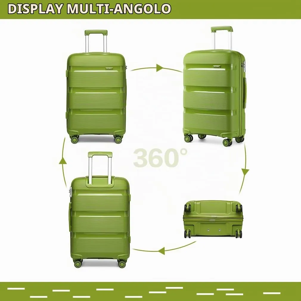 Kono valigia trolley grande 76cm verde rigida polipropilene