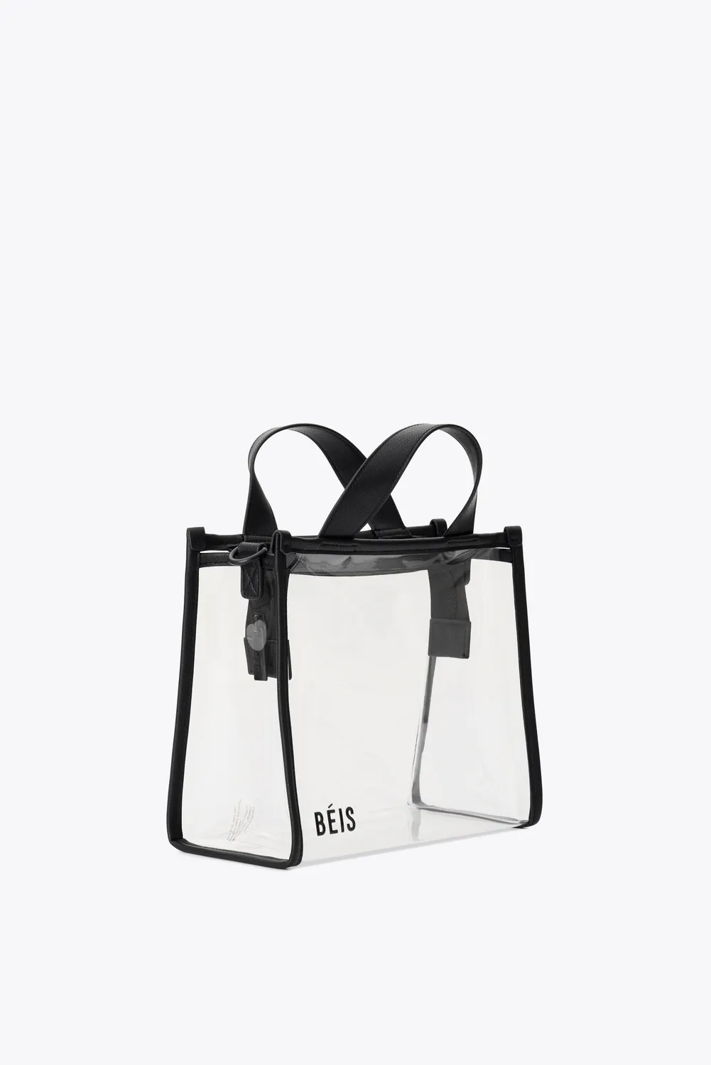 Beis Stadium Crossbody tracolla trasparente nero PVC
