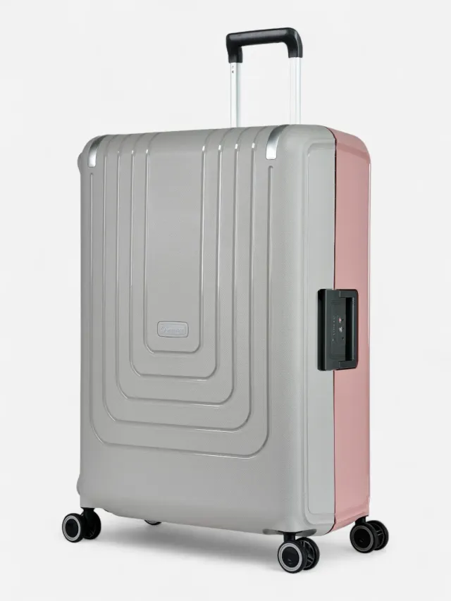 Eminent Vertica Grande valigia grigio rosa rigida