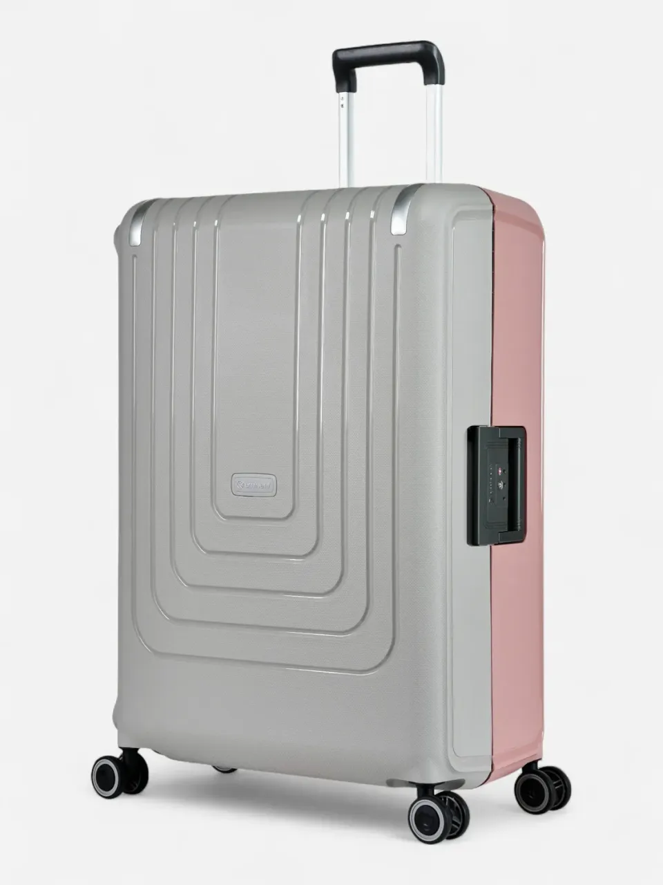 Eminent Vertica Grande valigia grigio rosa rigida