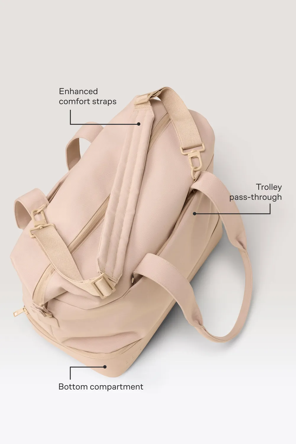 Beis The Weekender borsone beige chiaro tela
