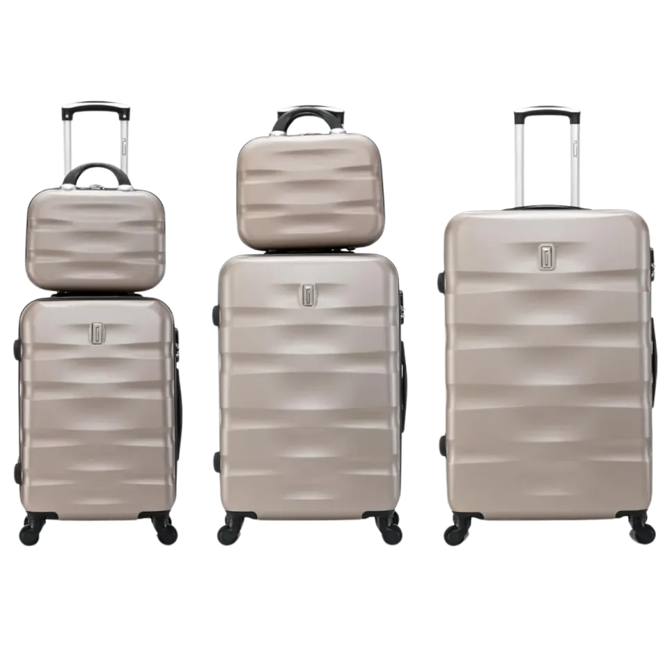 CELIMS AeroWave set 5 valigie champagne ABS 75+65+55cm