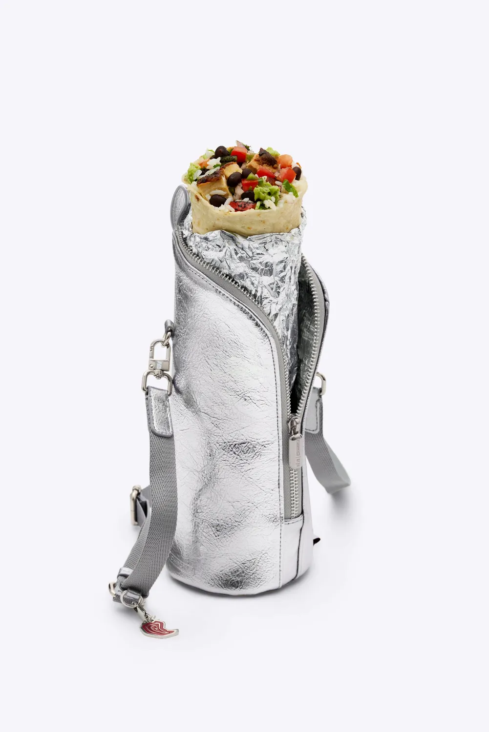 Beis Chipotle Burrito tracolla Foil argento termica