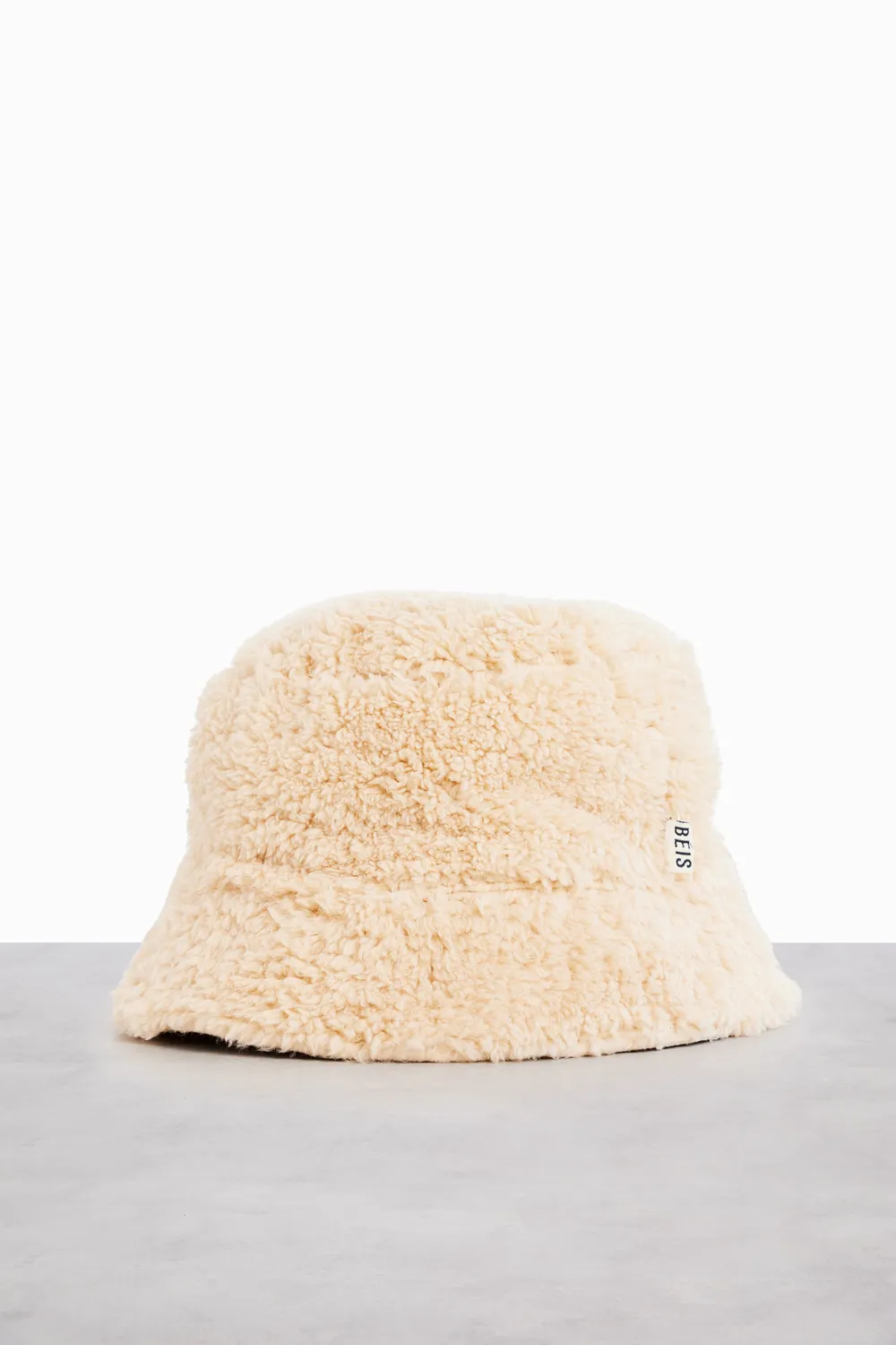 Beis Bucket Hat cappello beige reversibile