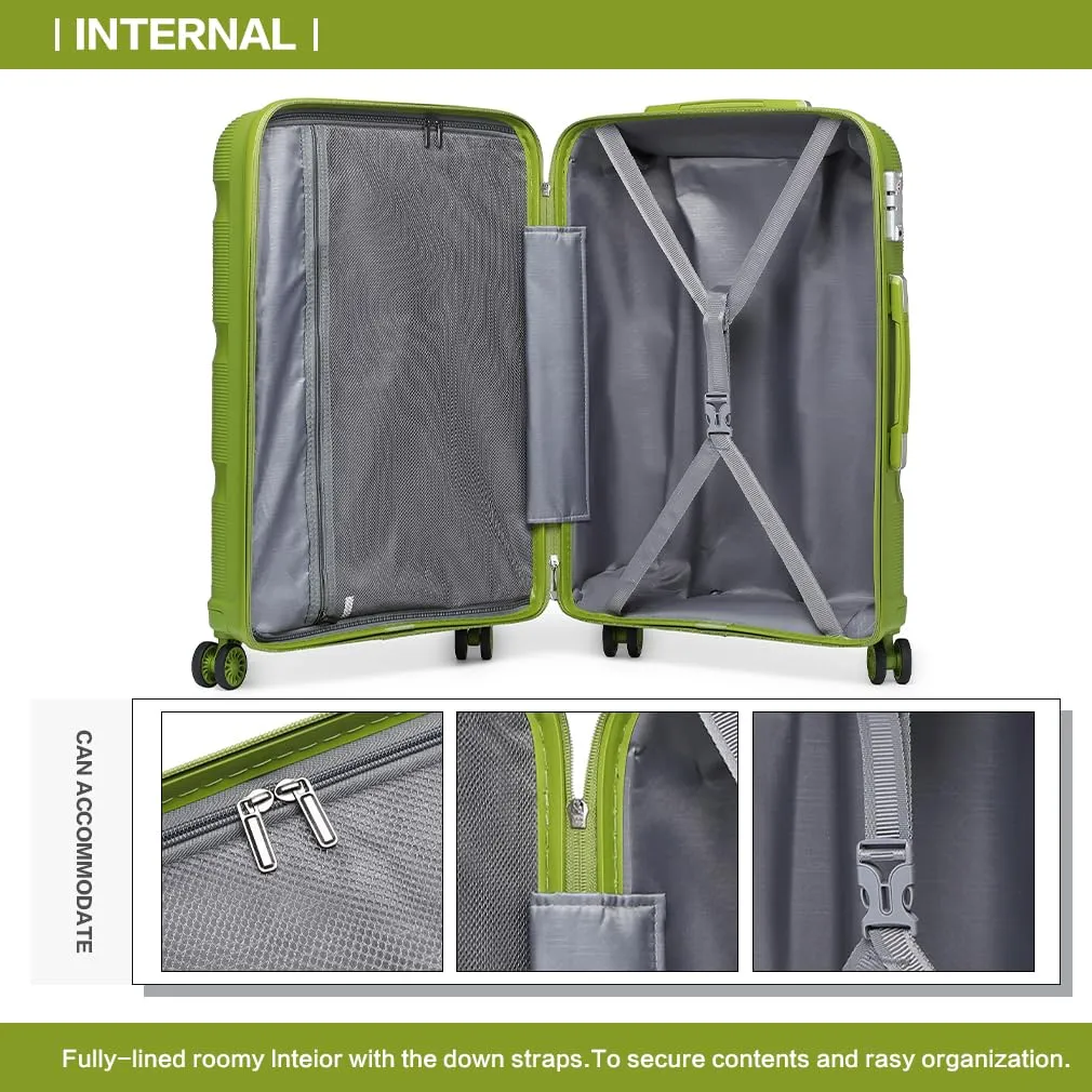 Kono Set Valigie Rigide 3 Pezzi 20" 24" 28" Trolley guscio rigido