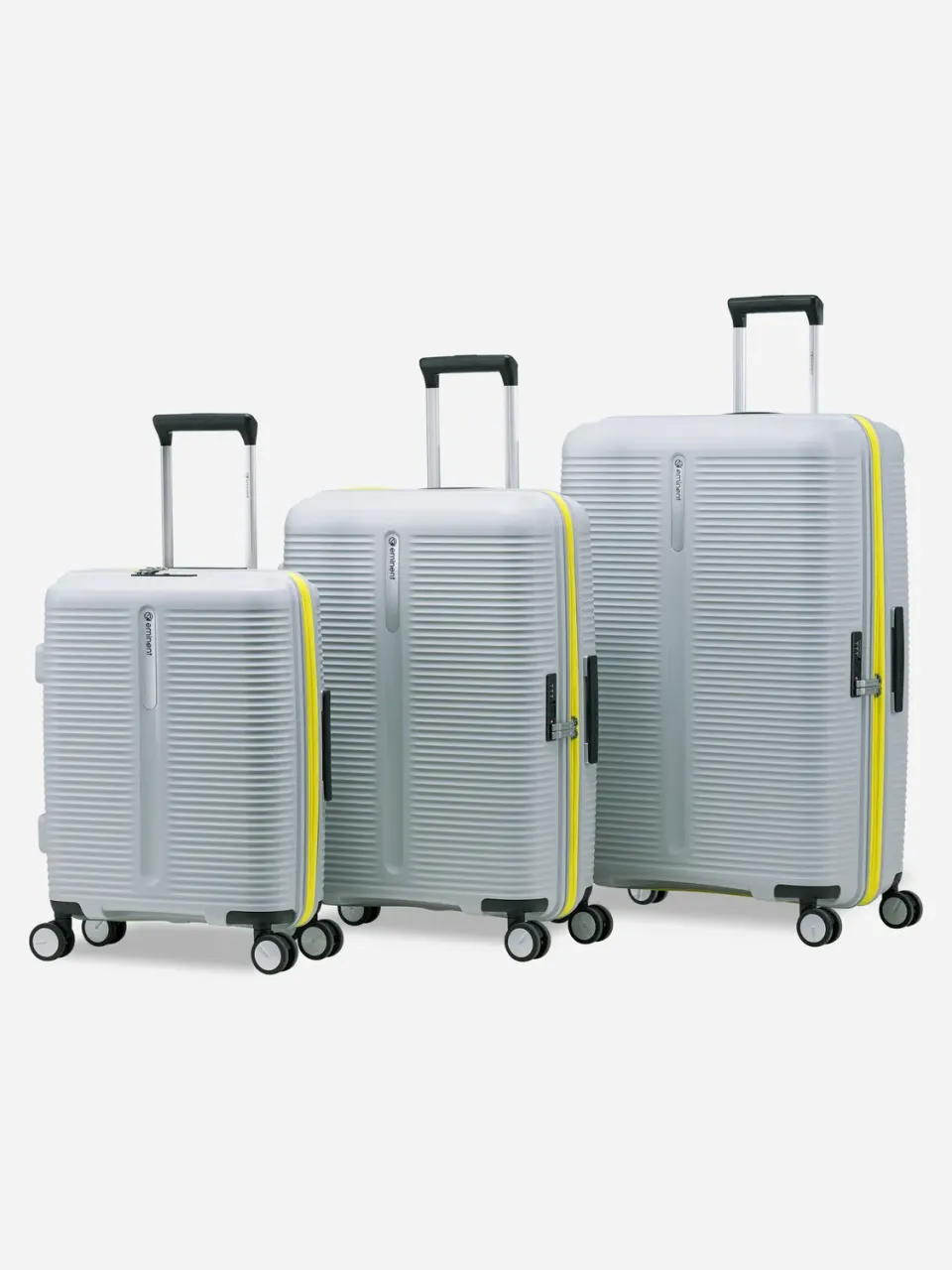Eminent Finno Set 3 valigie espandibili grigio rigide
