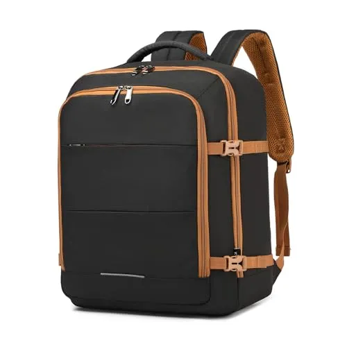 Kono EasyJet Zaino 45x36x20 30L nero marrone porta pc 15,6