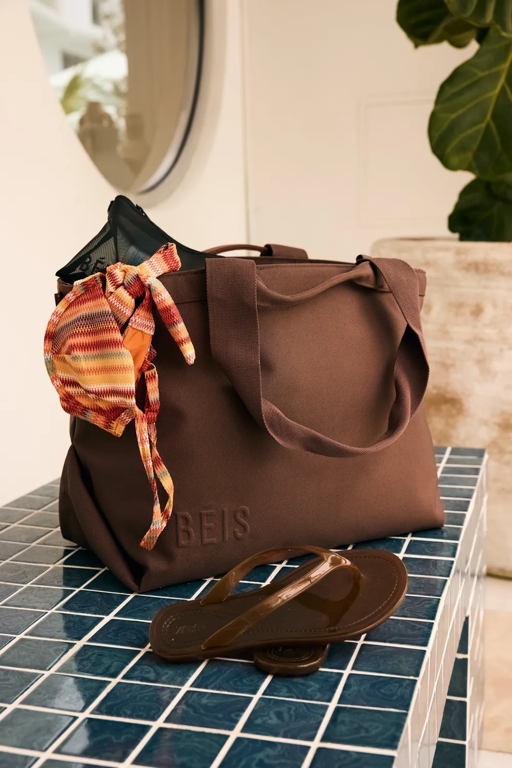 Beis Travel Tote borsa viaggio Maple porta PC