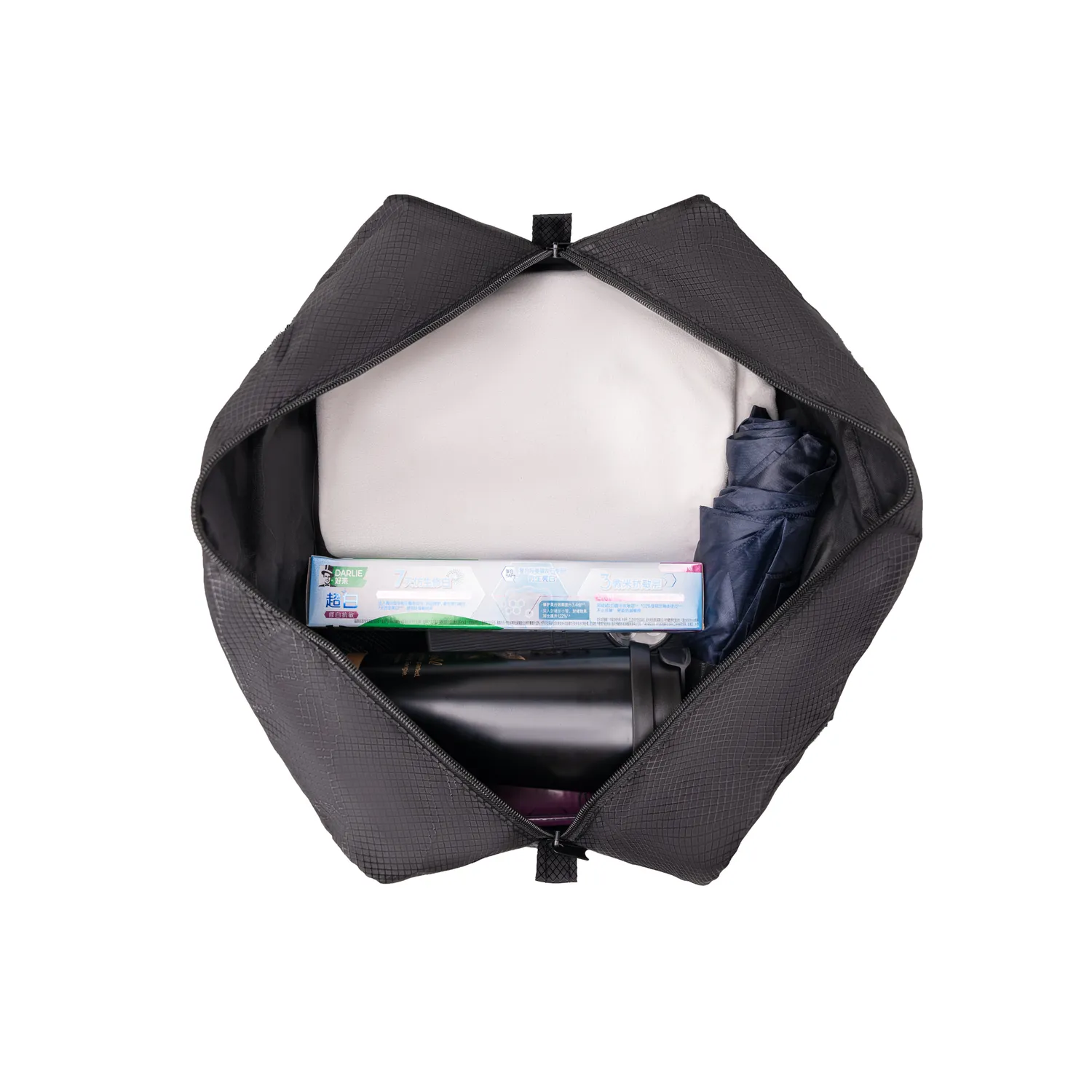 CELIMS borsa pieghevole 40x30x20 nero nylon ultraleggera