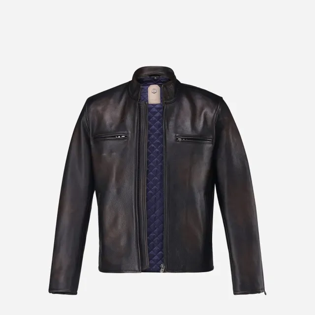 Jekyll & Hide Harley giacca pelle nera uomo