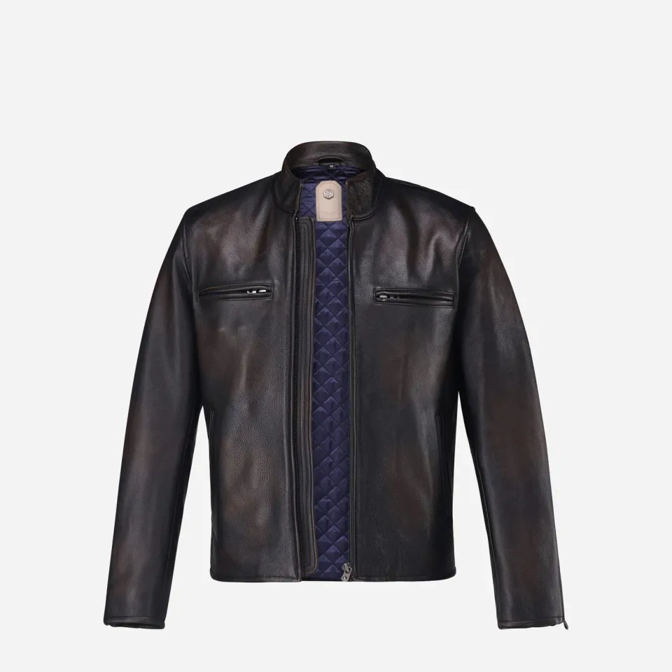 Jekyll & Hide Harley giacca pelle nera uomo