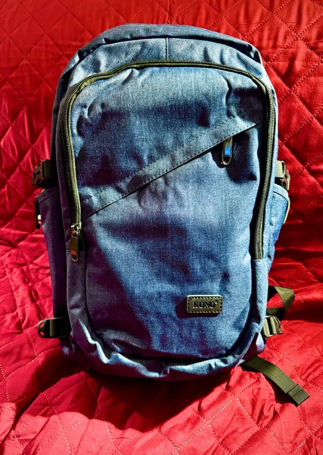 Kono Zaino Porta PC 15,6 Pollici Zaino Nero Antifurto USB