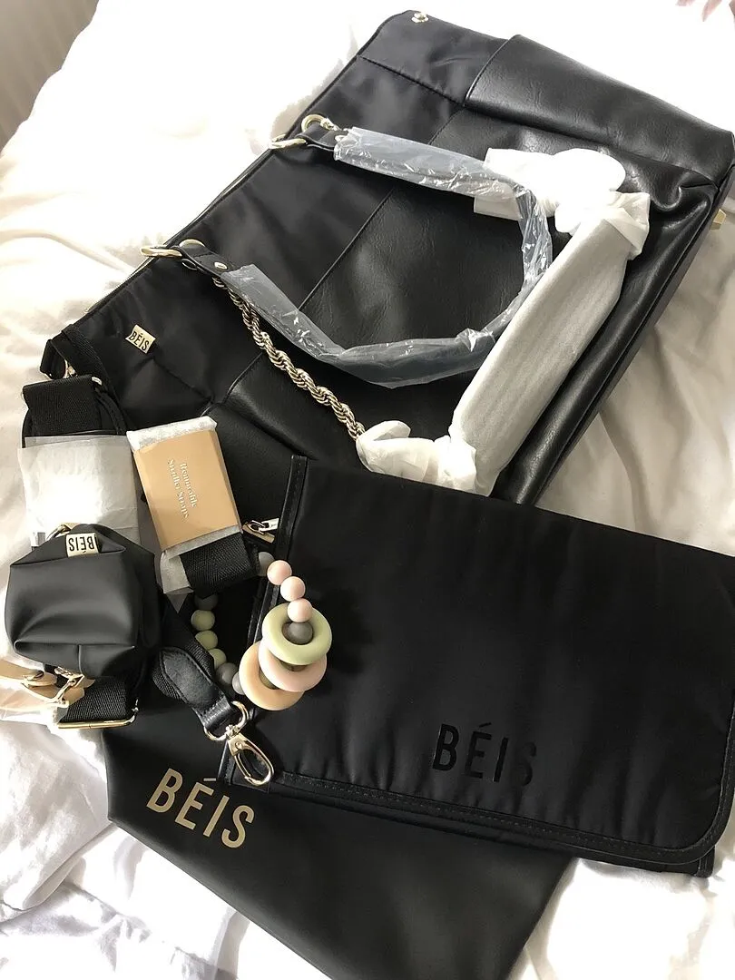 Beis Diaper Bag borsa fasciatoio nera con accessori