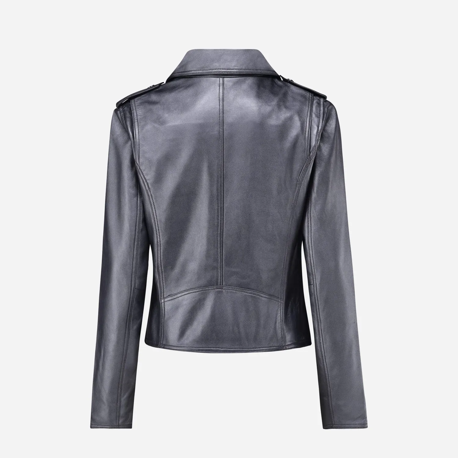 Jekyll & Hide Tracey Giacca Pelle Donna Gun Metal Silver
