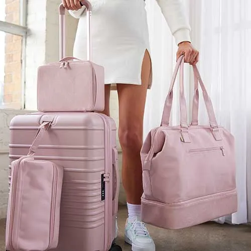 Beis Cosmetic Case trousse trucco atlas pink specchio
