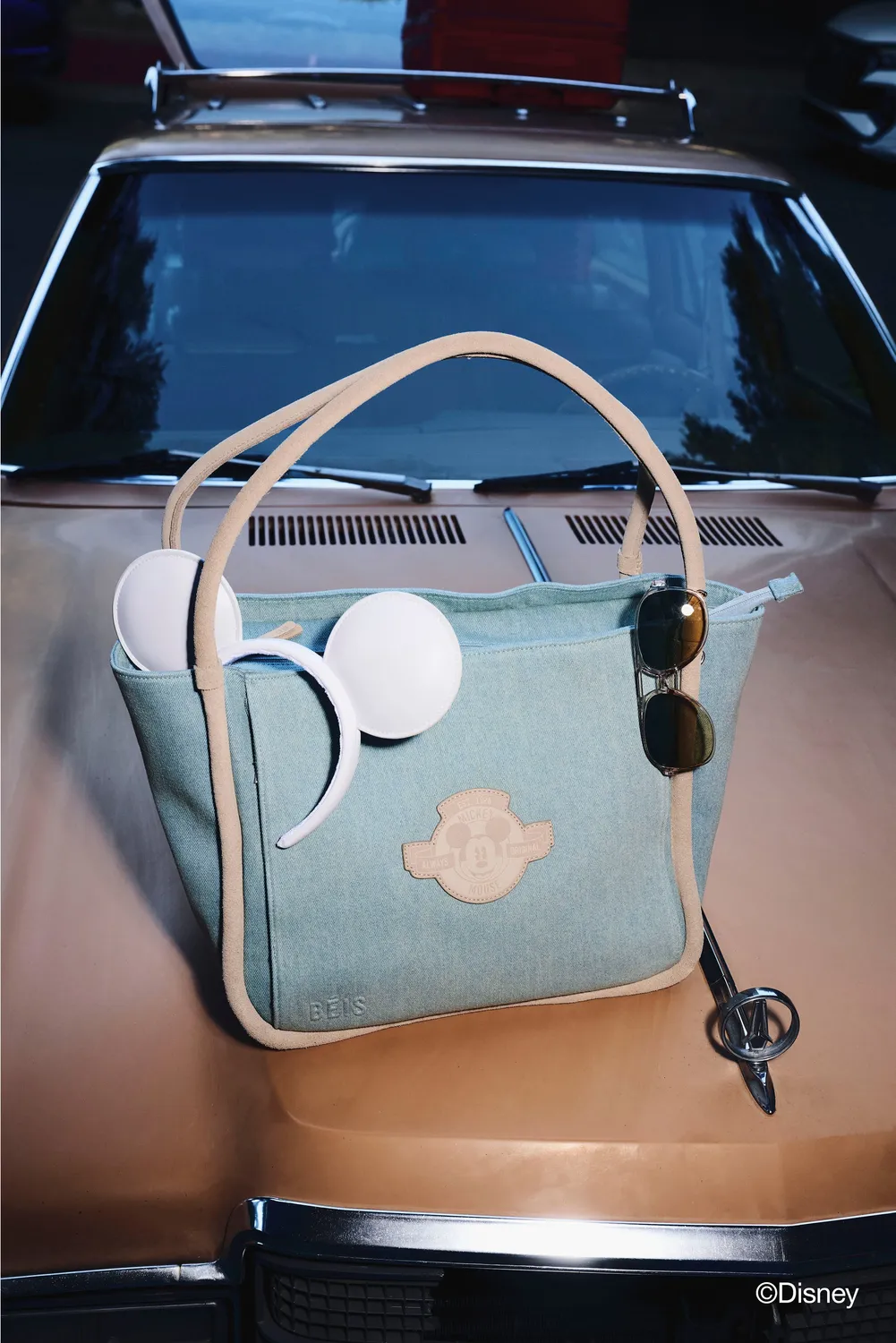 Beis Disney Tote borsa jeans blu