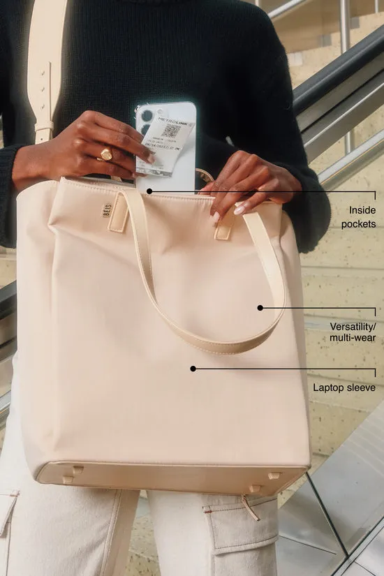Beis Commuter Tote shopper beige da viaggio