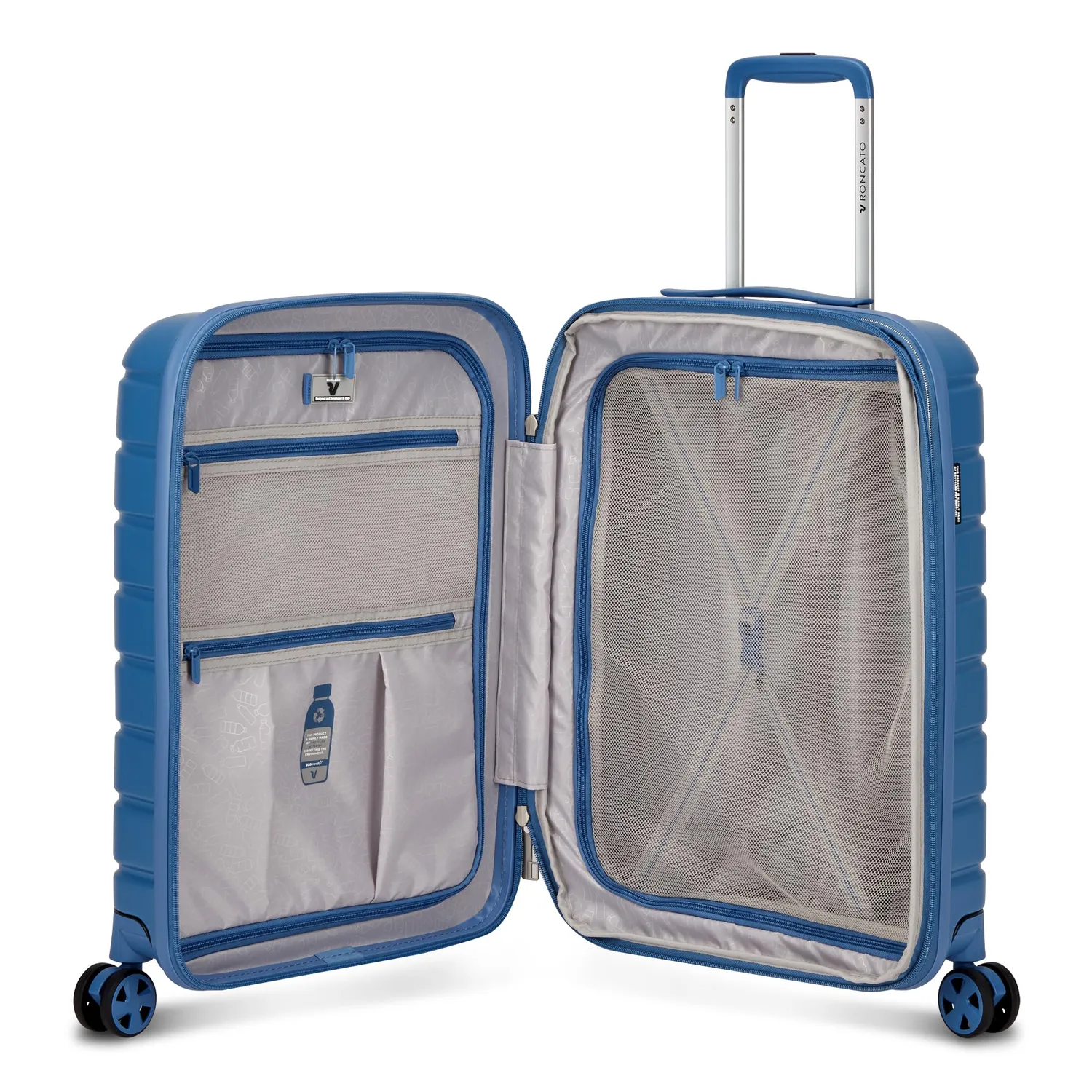 Roncato Relife trolley cabina 60 cm blu retrò espandibile