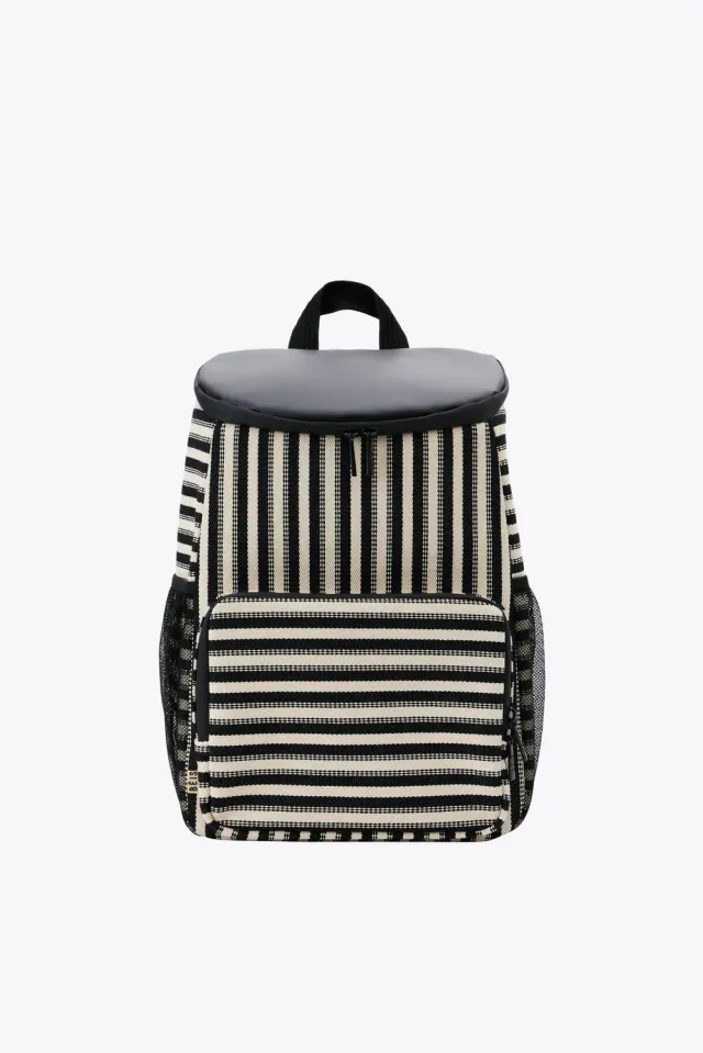Beis Backpack Cooler borsa frigo zaino nera a righe