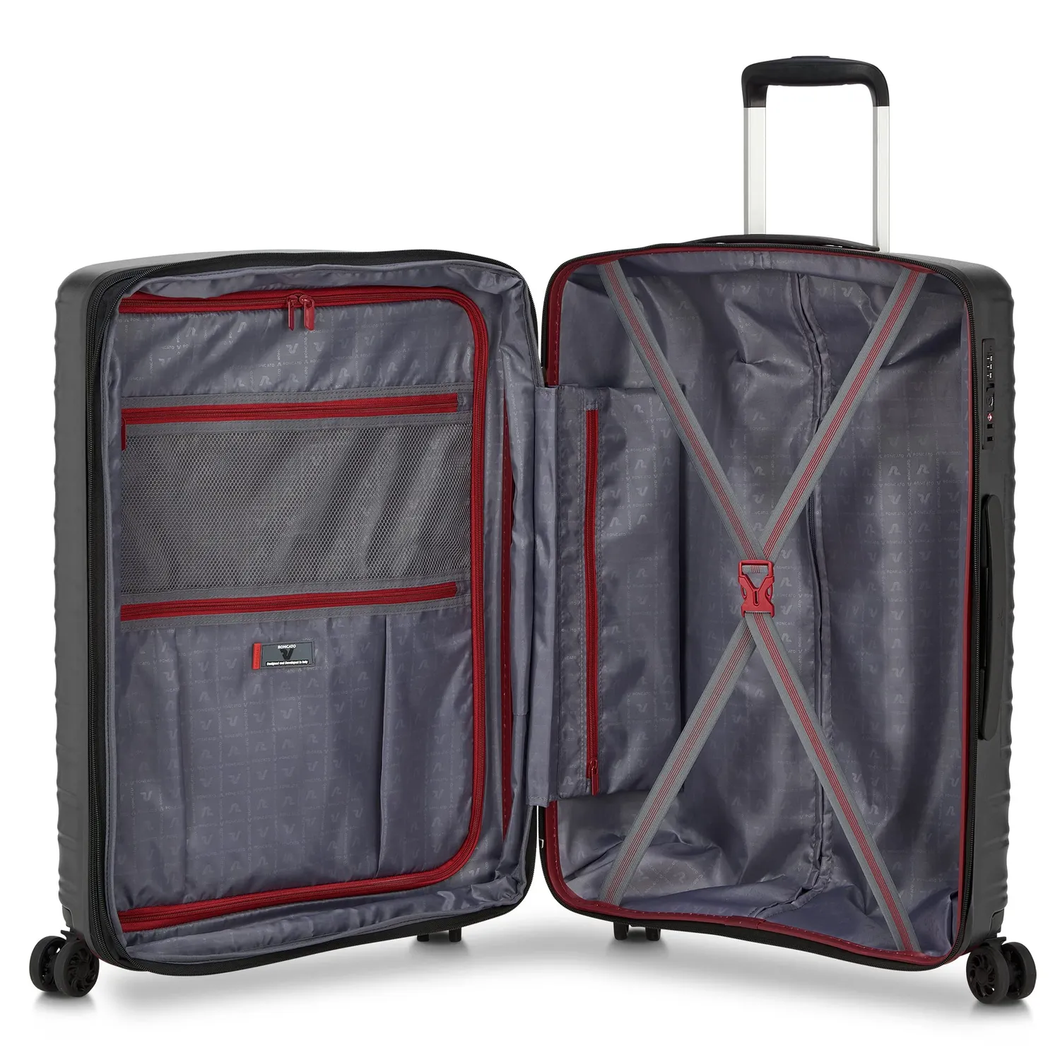 Roncato Wave Trolley Medio 65 cm Valigia Nero con TSA