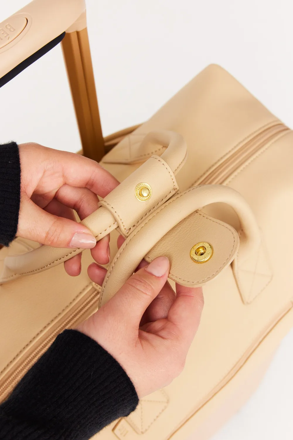 Beis Premium Duffle borsone beige in pelle vegana
