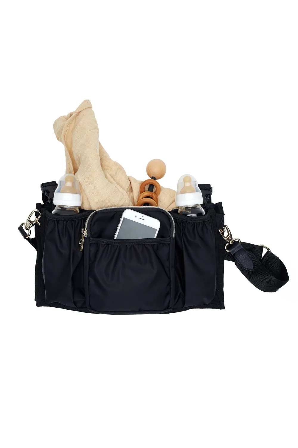Beis Stroller Caddy organizer passeggino nero da viaggio