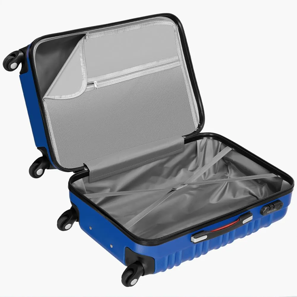 Provitera Set 4 Valigie Rigide ABS S-M-L-XL Trolley Blu