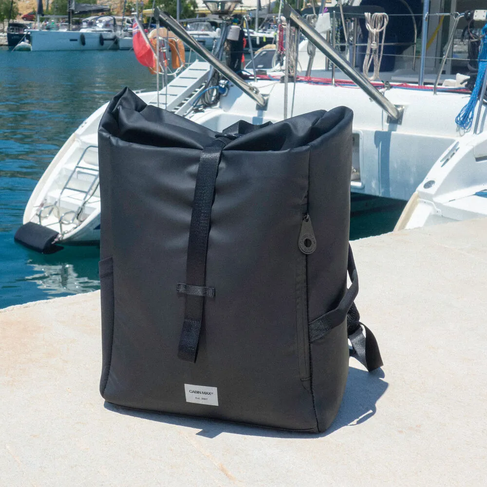 Cabin Max Lyon Iseo Rolltop zaino 40x30x20 nero 24L idrorepellente