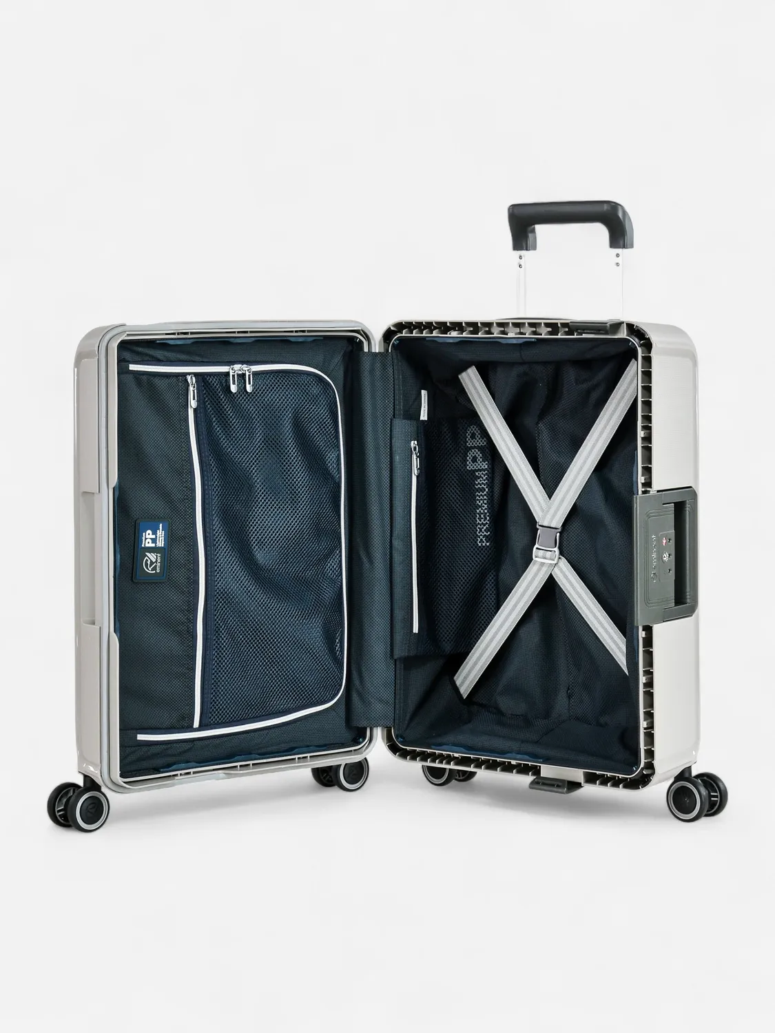 Eminent Vertica Cabina valigia grigio chiaro senza zip