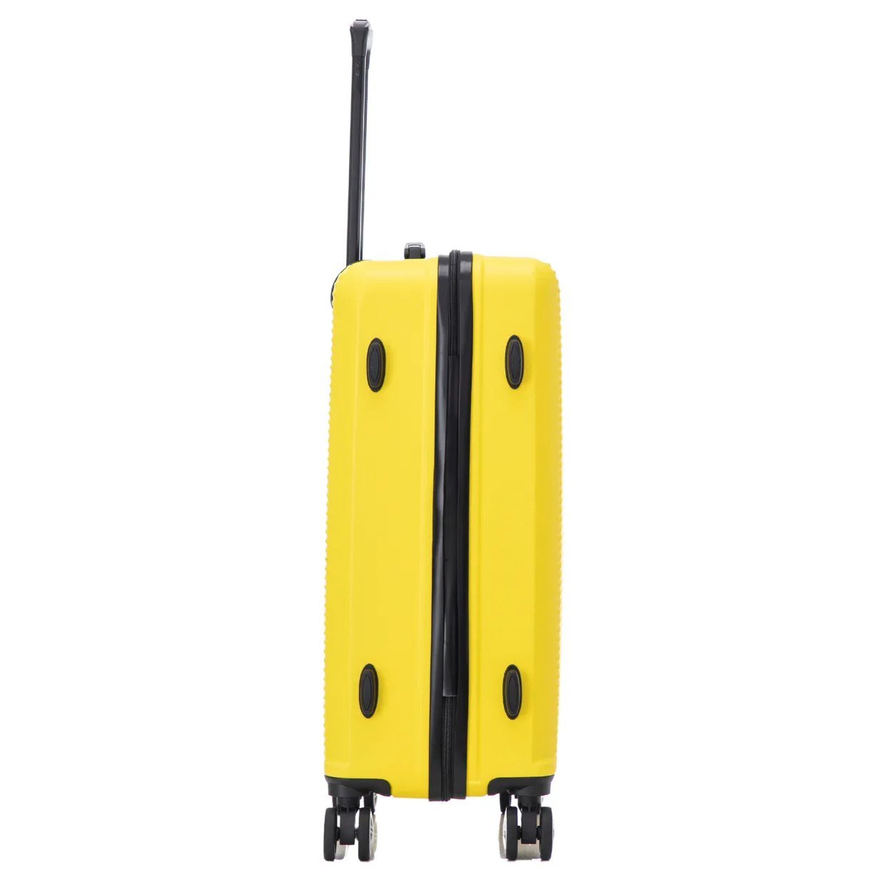 CELIMS Set 4 valigie ABS nero 55-75cm con beauty