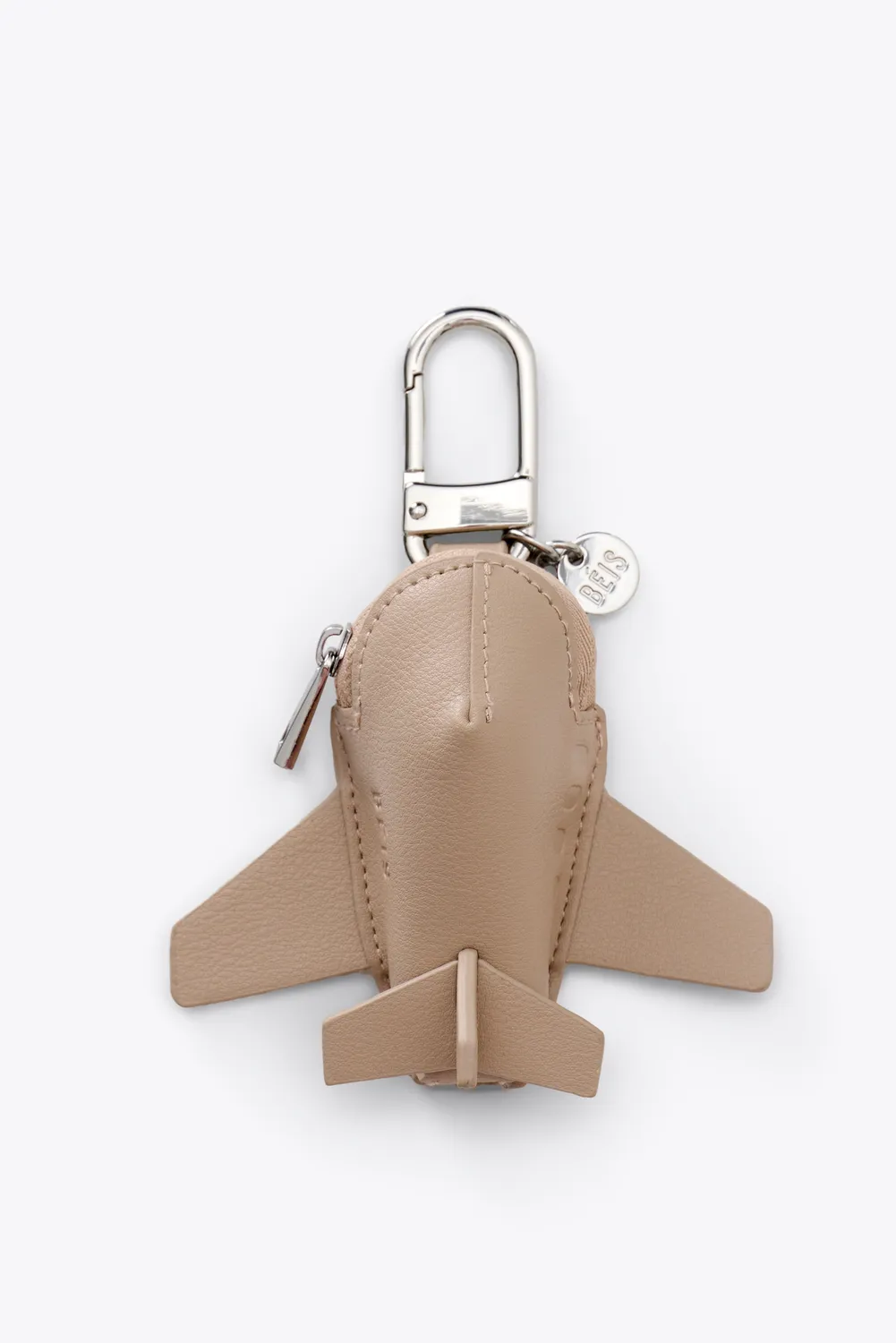 Beis Airplane Charm portachiavi beige con zip