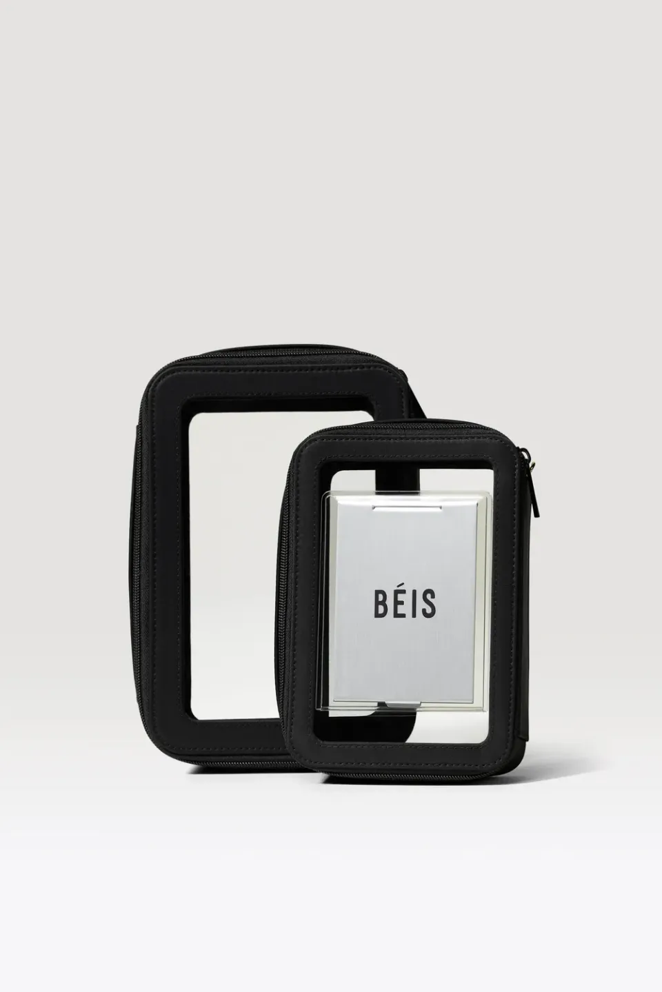 Beis In Flight set trousse nero trasparente