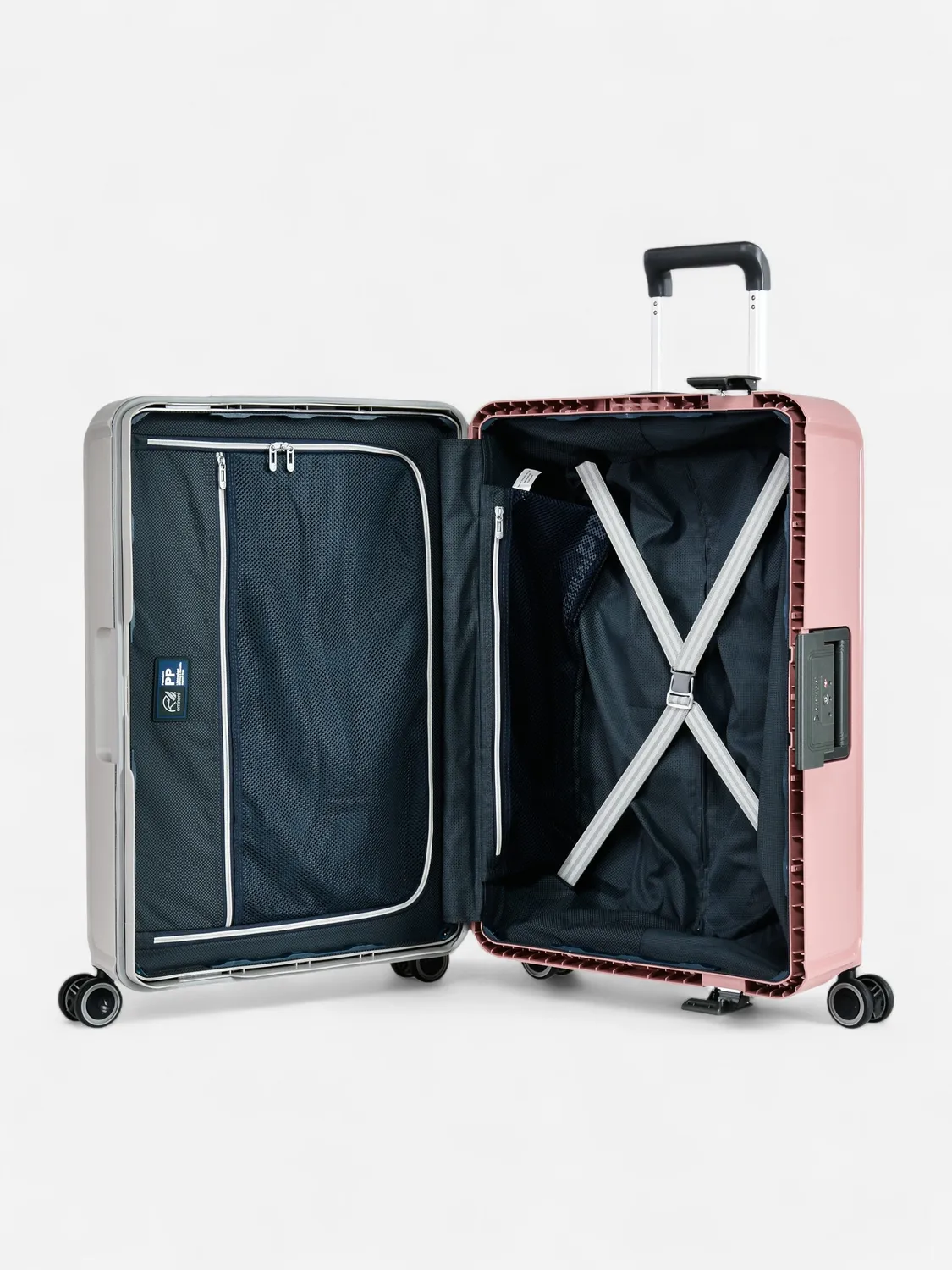 Eminent Vertica Medio valigia grigio rosa rigida TSA
