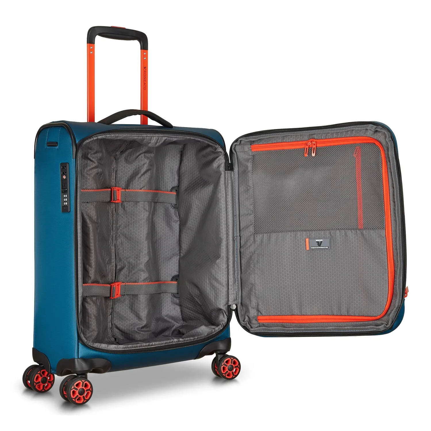 Roncato Norway trolley mano blu denim 40 L espandibile
