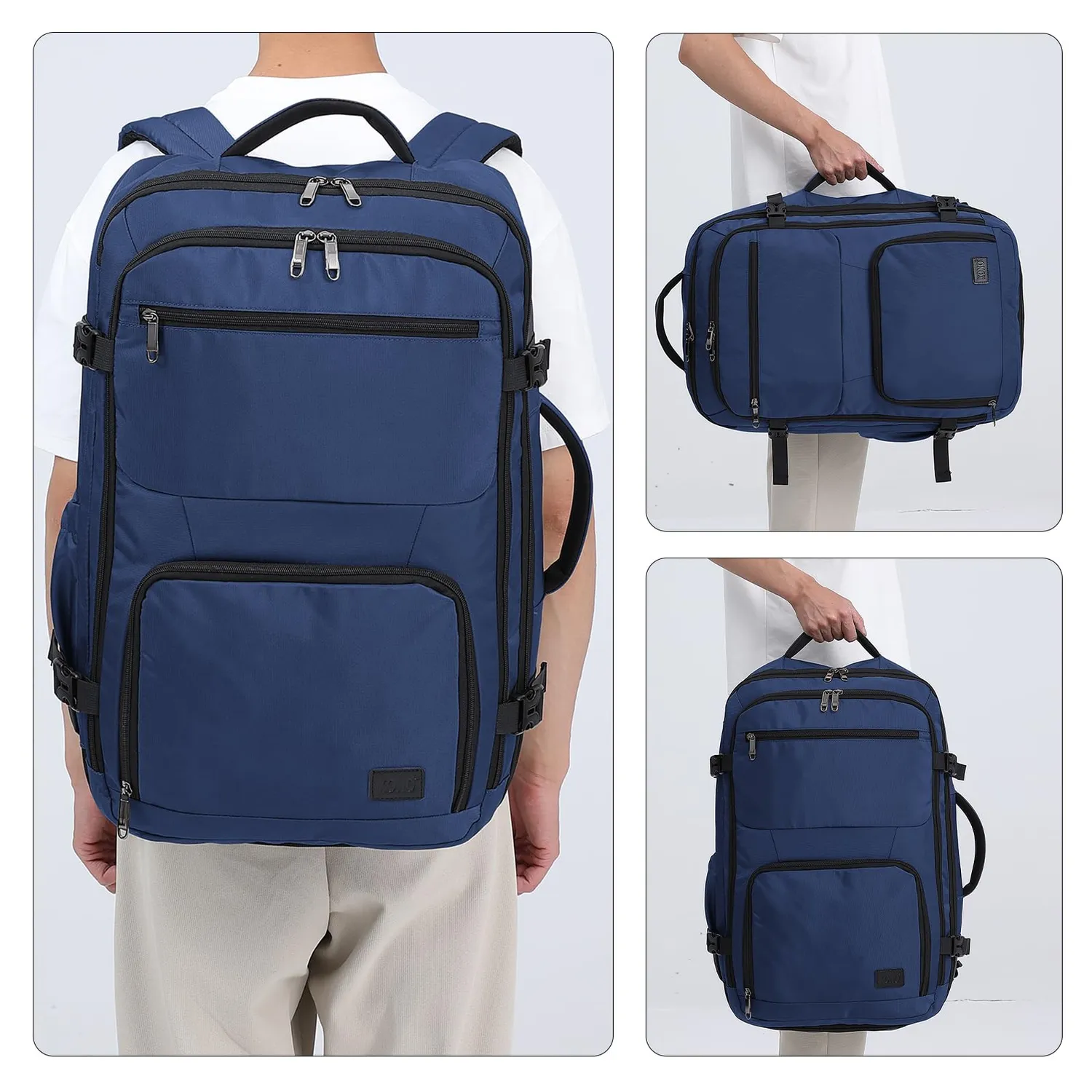Kono Zaino Viaggio 55x35x20 bagaglio mano blu 38L