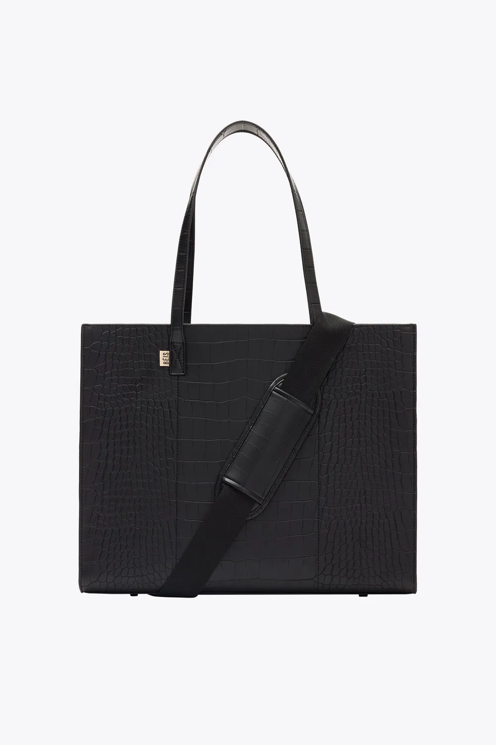 Beis Large Work Tote borsa tote nero croc